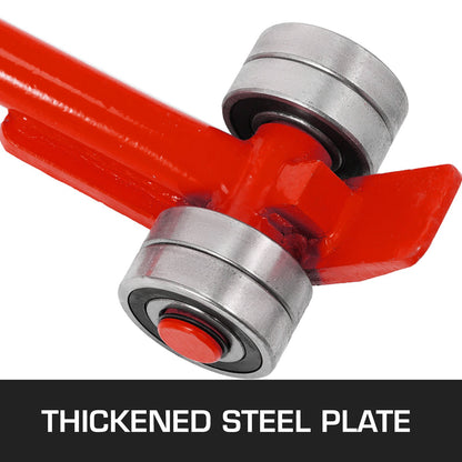 VEVOR Prylever Bar 3T Capacity Steel Pry Lever Bar Heavy Duty with Wheels Prylever with 1.5 m Length Handle
