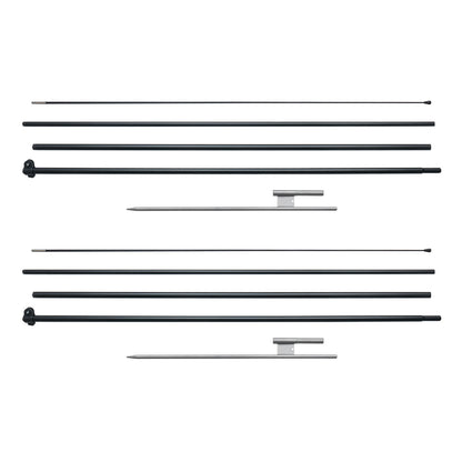 Feather Flag Pole Kit 2 Packs Swooper Flag Pole 16.3 ft with Ground Stakes