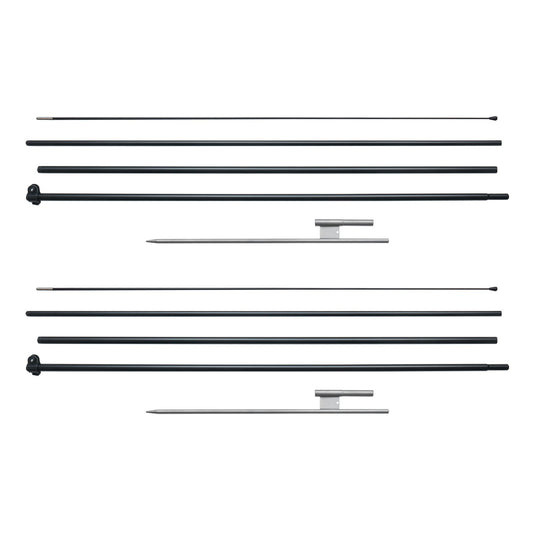 Feather Flag Pole Kit 2 Packs Swooper Flag Pole 16.3 ft with Ground Stakes
