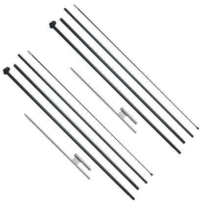 Feather Flag Pole Kit 2 Packs Swooper Flag Pole 16.3 ft with Ground Stakes
