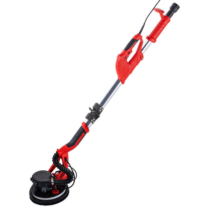 VEVOR Drywall Sander 750W, Electric Drywall Sander, Foldable Sheetrock Sander, with Telescope Handle, Electric Sander, Variable Speed 800-1750 RPM, Wall Sander, with LED Strip Light and Vacuum Bag