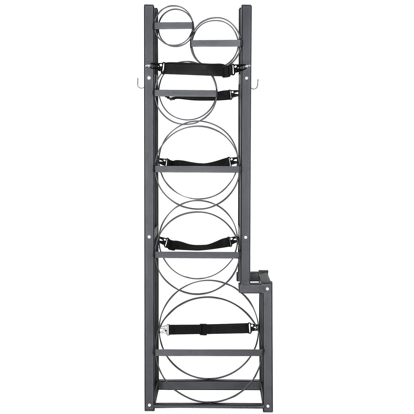 VEVOR Refrigerant Tank Rack, with 1 x 50lb, 2 x 30lb and Other 3 Small Bottle Tanks, Cylinder Tank Rack 15.55x12.99x49.8 in, Refrigerant Cylinder Rack and Holders for Freon, Gases, Oxygen, Nitrogen