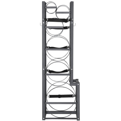 VEVOR Refrigerant Tank Rack, with 1 x 50lb, 2 x 30lb and Other 3 Small Bottle Tanks, Cylinder Tank Rack 15.55x12.99x49.8 in, Refrigerant Cylinder Rack and Holders for Freon, Gases, Oxygen, Nitrogen