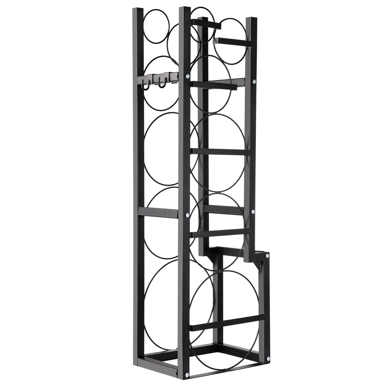 VEVOR Refrigerant Tank Rack Cylinder Tank Rack w/ 1*50lb 2*30lb &3 Small Bottles