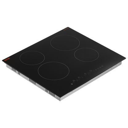 VEVOR Built-in Electric Cooktop Radiant Ceramic Cooktop 4 Burners 23.2x20.5 inch