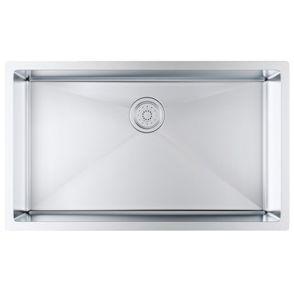 VEVOR Kitchen Sink, 304 Stainless Steel Drop-In Sinks, Undermount Single Bowl Basin with Accessories(Pack of 3), Household Dishwasher Sinks for Workstation, RV, Prep Kitchen, and Bar Sink, 32 inch