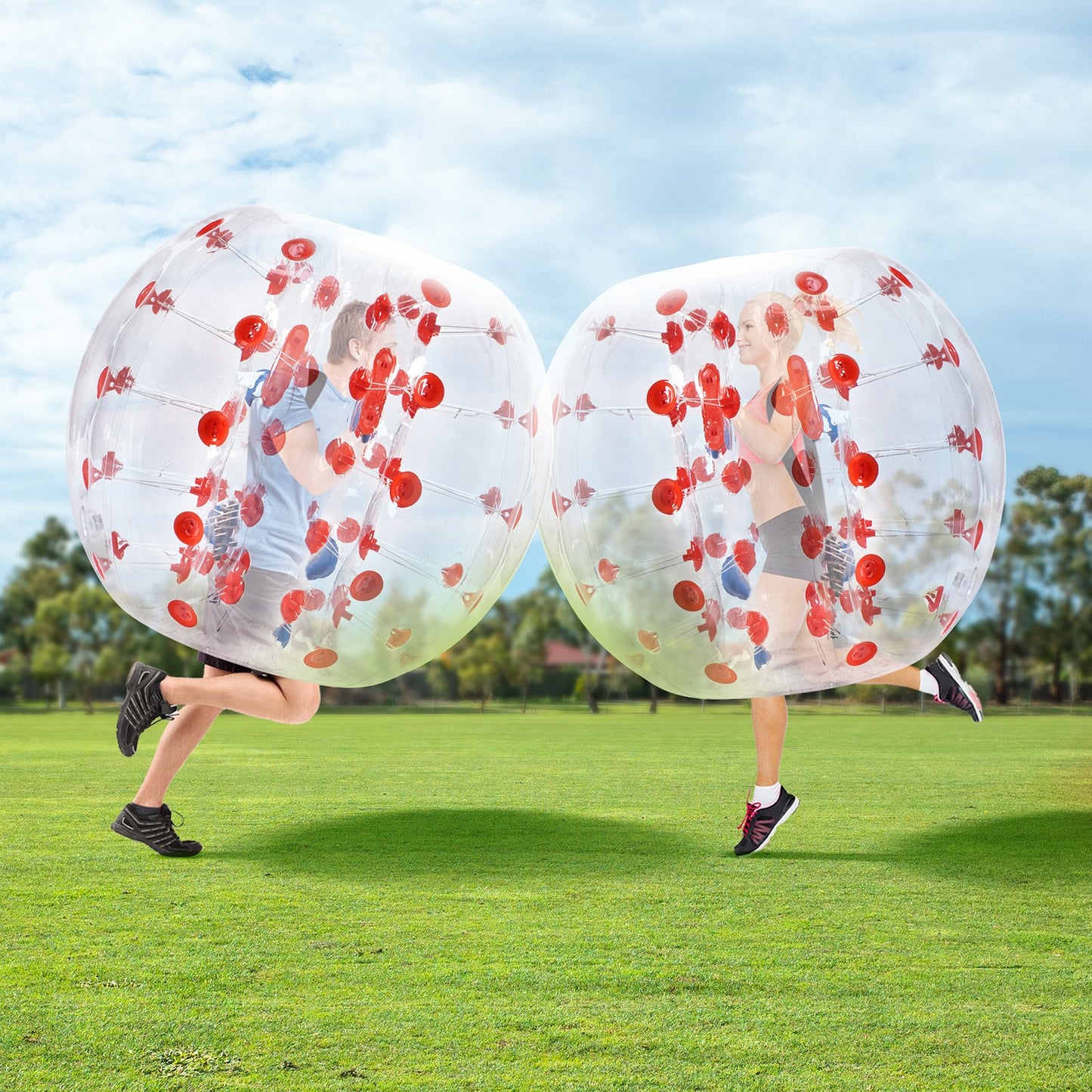 VEVOR Inflatable Bumper Ball 1-Pack, 4FT/1.2M Body Sumo Zorb Balls for Teen & Adult, 0.8mm Thick PVC Human Hamster Bubble Balls for Outdoor Team Gaming Play, Bumper Bopper Toys for Garden, Yard, Park