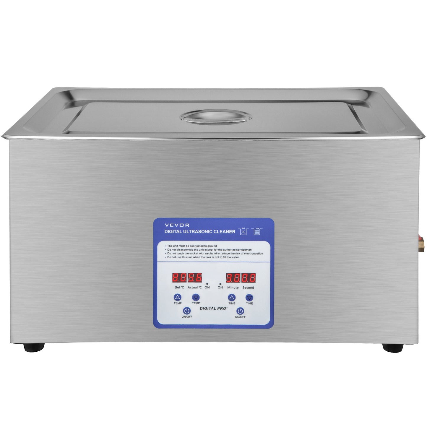 VEVOR Digital Ultrasonic Cleaner 30L Ultrasonic Cleaning Machine 40kHz Sonic Cleaner Machine 316 & 304 Stainless Steel Ultrasonic Cleaner Machine with Heater & Timer for Cleaning Jewelry Glasses Watch