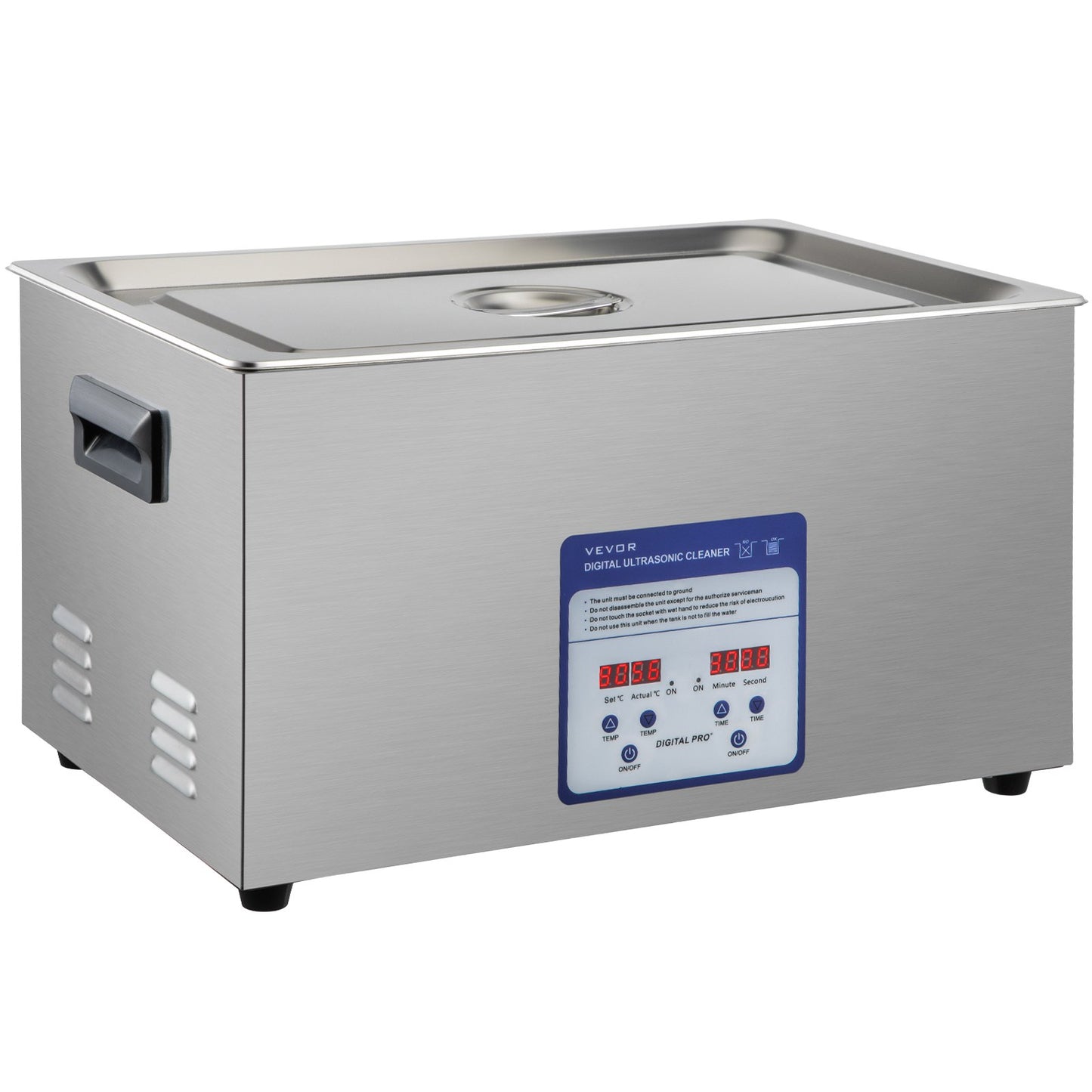 VEVOR Digital Ultrasonic Cleaner 30L Ultrasonic Cleaning Machine 40kHz Sonic Cleaner Machine 316 & 304 Stainless Steel Ultrasonic Cleaner Machine with Heater & Timer for Cleaning Jewelry Glasses Watch