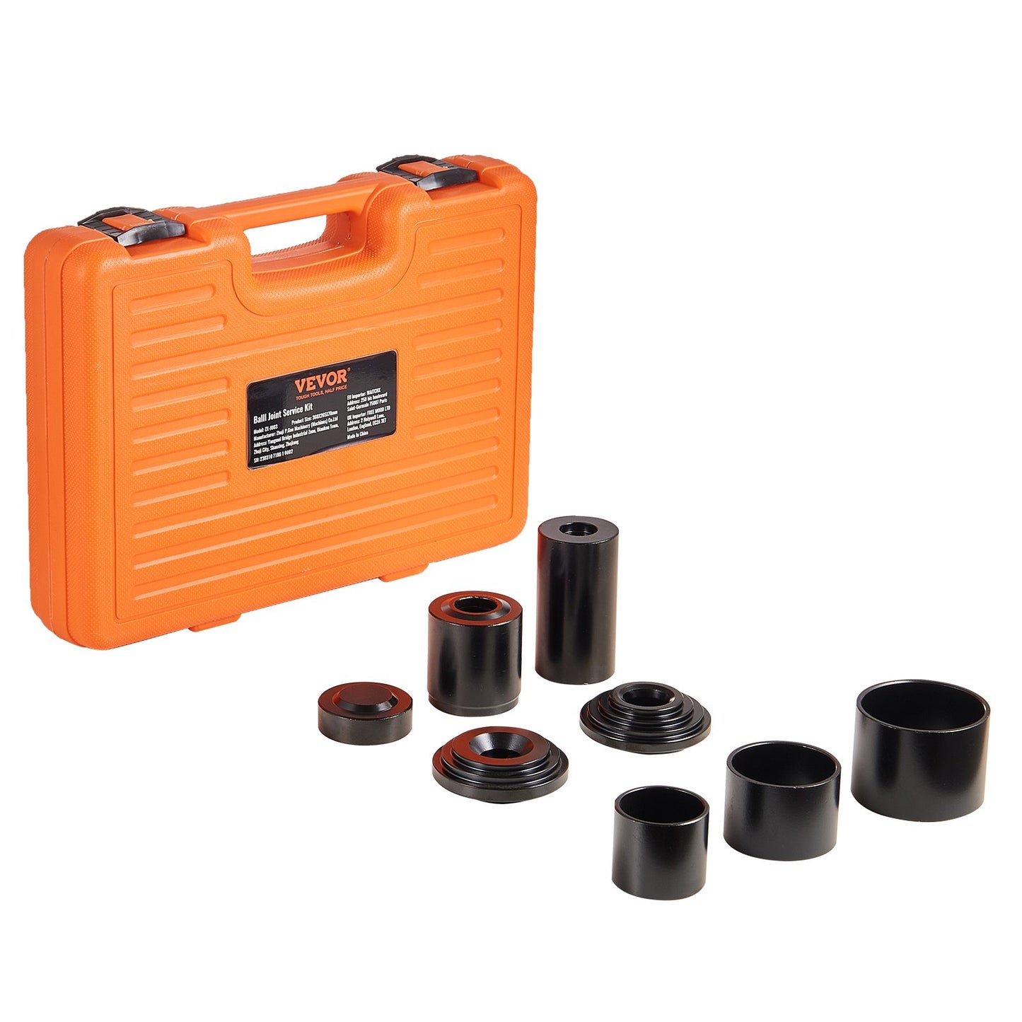 VEVOR Ball Joint Press Kit, 10 pcsTool Kit, C-press Ball joint Remove and Install Tools, for Most 2WD and 4WD Cars, Heavy Duty Ball Joint Repair Kit for Automotive Repairing