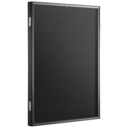 VEVOR Jersey Display Frame Case, 610 x 812 x 40 mm, Large Lockable Sport Jersey Shadow Box with 98% UV Protection PC Glass and Hangers, for Baseball Basketball Football Hockey Shirt and Uniform, Black