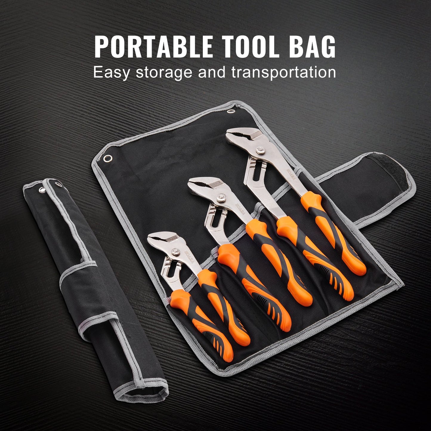 VEVOR Groove Joint Pliers Set Water Pump Pliers 3-Piece 12