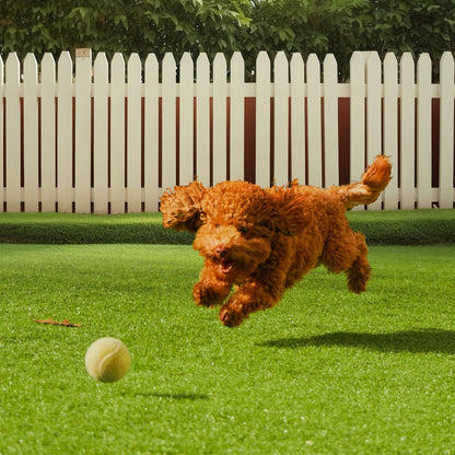 VEVOR Artifical Grass, 6 x 10 ft Rug Green Turf, 1.38"Fake Door Mat Outdoor Patio Lawn Decoration, Easy to Clean with Drainage Holes, Perfect For Multi-Purpose Home Indoor Entryway Scraper Dog Mats