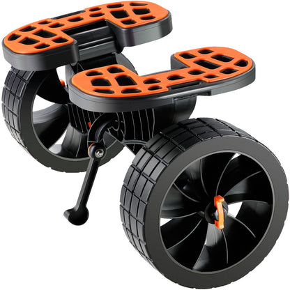 VEVOR Adjustable Kayak Cart Canoe Boat Carrier 320lbs Load with 10'' Solid Tires