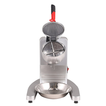 VEVOR Ice Crushers Machine, 220lbs Per Hour Electric Snow Cone Maker with 4 Blades, 300W Electric Ice Crusher with Cover and Bowl for Home and Commercial Use, Silver