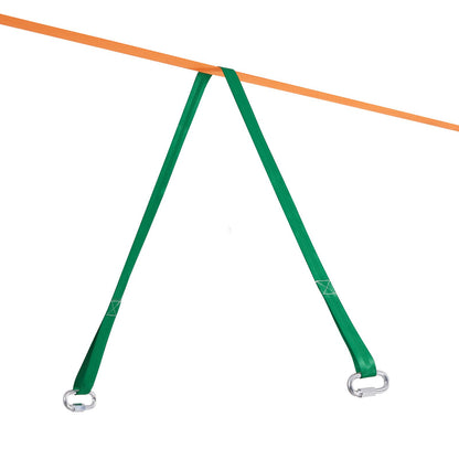 VEVOR Slackline Kit with Training Line, 18.3m Backyard Slack Line Equipment, Easy Setup Tight Rope for Kids Adults, Complete Slackline Set with Tree Protectors, Arm Trainer, Carry Bag, and Instruction