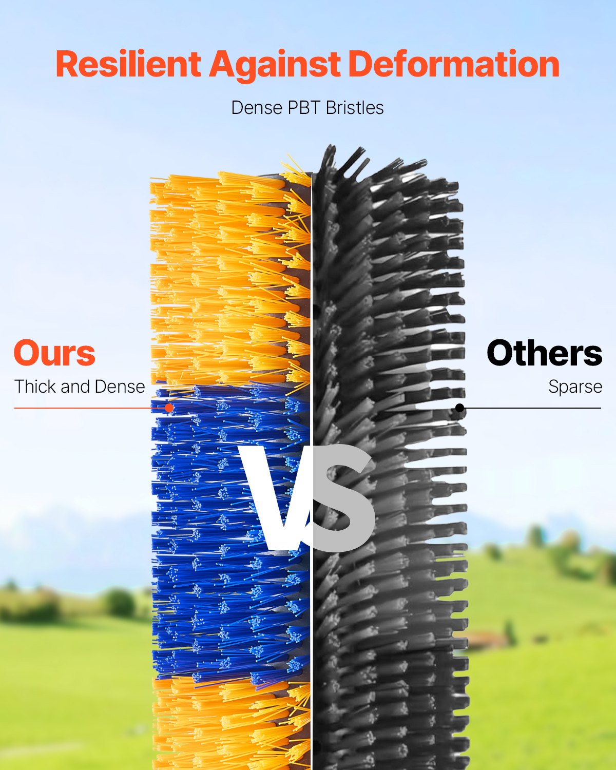 VEVOR Livestock Scratching Brush 2Pcs Itch Relief Horse Scratcher Brush 20 in