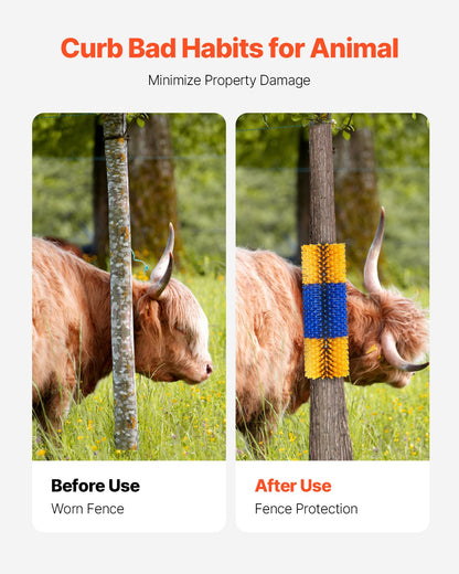 VEVOR Livestock Scratching Brush 3Pcs Itch Relief Horse Scratcher Brush 17.1 in