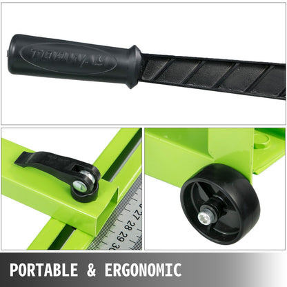 VEVOR Tile Cutter 31.5 Inch Manual Tile Cutter 1.4 Inch Tile Cutting Machine Ceramic Porcelain Tile Cutter w/Laser Guide All-Steel Frame and Bonus Spare Cutter Wheels Tile Cutter Hand Tool