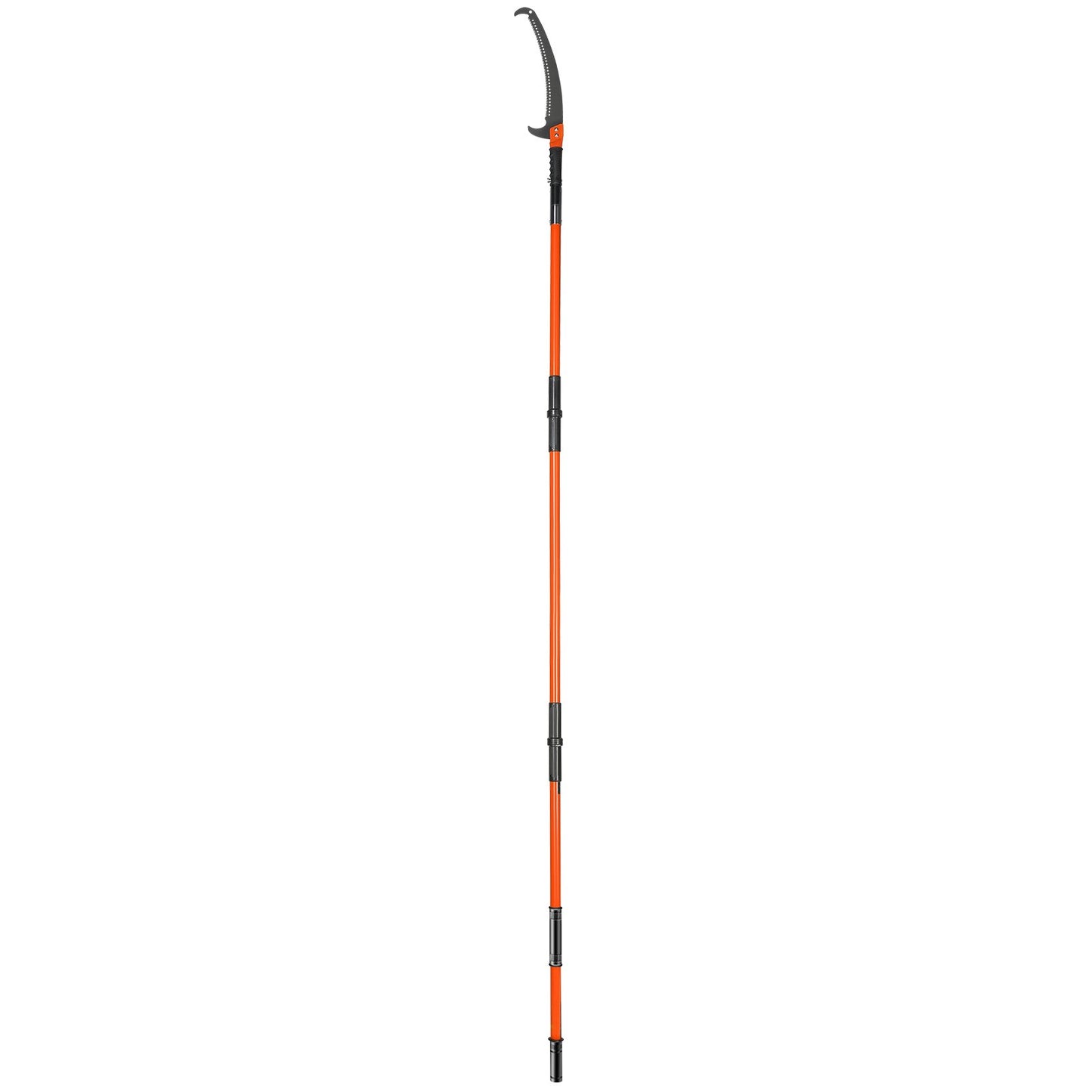 VEVOR Manual Pole Saw, 2.24 m-8.24 m Extendable Tree Pruner, Sharp Steel Blade High Branches Trimming, Manual Branch Trimmer with Lightweight 8 Fiberglass Handles, for Pruning Palms and Shrubs