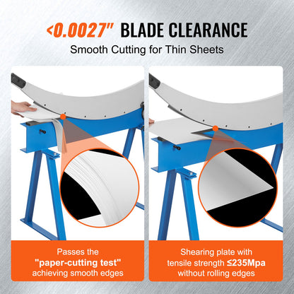 VEVOR 800mm Manual Hand Plate Shear for Metal Sheet Processing, Benchtop Cutter with Q235 Material, for Crafts Thick Steel Crafting, Heavy Duty Roll Press Machine for Builders, DIY Enthusiasts