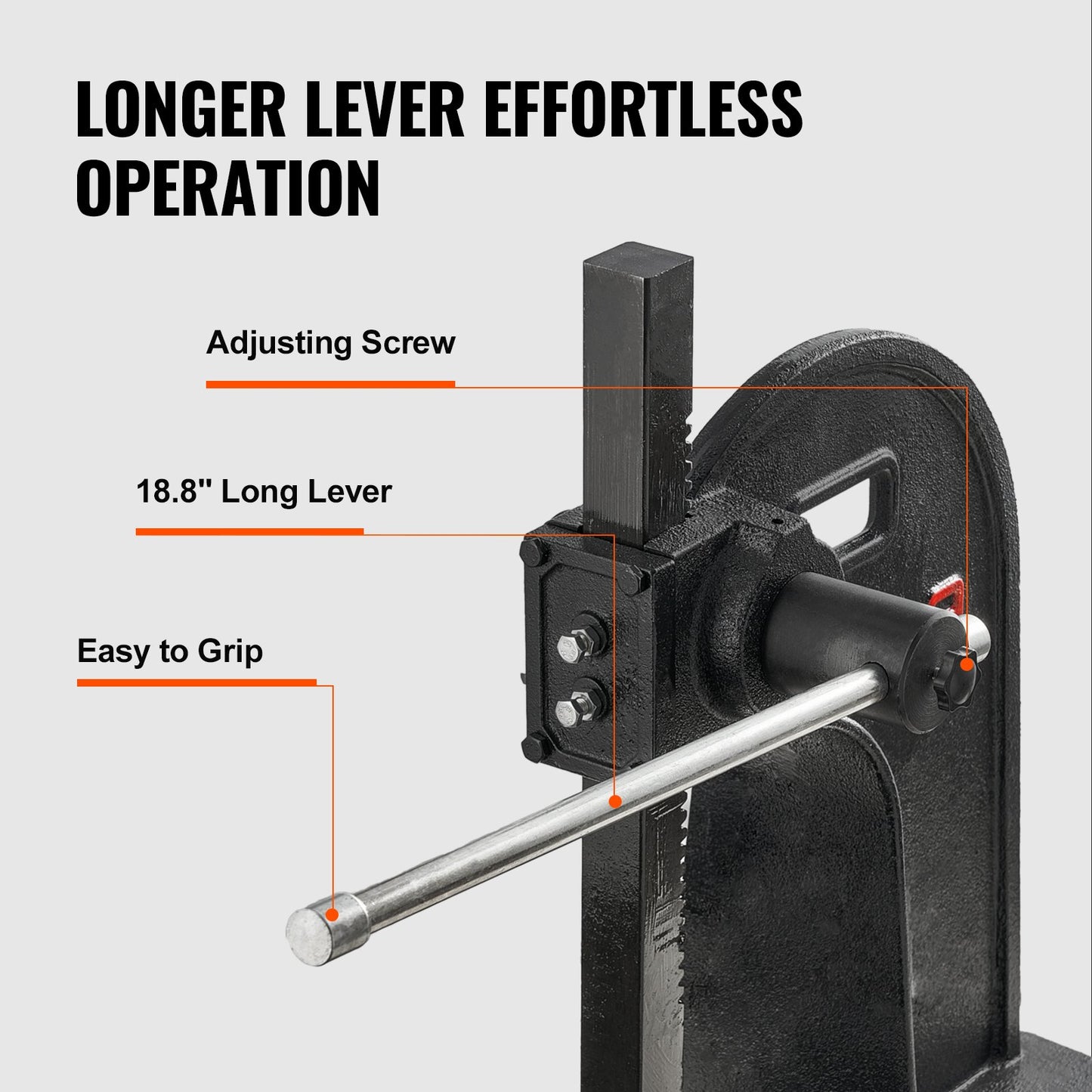VEVOR Arbor Press, 3 Ton Manual Arbor Press, 30.99" Maximum Height, Cast Iron Heavy-duty Manual Desktop Arbor Press, Precision Hand Press for Stamping, Bending, Stretching, Forming