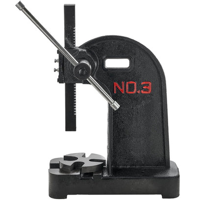 VEVOR Arbor Press, 3 Ton Manual Arbor Press, 30.99" Maximum Height, Cast Iron Heavy-duty Manual Desktop Arbor Press, Precision Hand Press for Stamping, Bending, Stretching, Forming