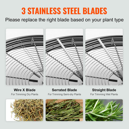 VEVOR Leaf Bowl Trimmer, 24'' Trimmer Bowl, Manual Bud Trimmer with Stainless-Steel Blades for Twisted Spin Cut, Clear Visibility Dome and Hand Pruner Included, for Cutting Leaves, Buds, Flowers