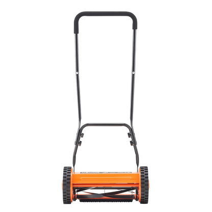 VEVOR 40cm Push Reel Lawn Mower 5-Blade Adjustable Height Grass Catcher 2-Wheel