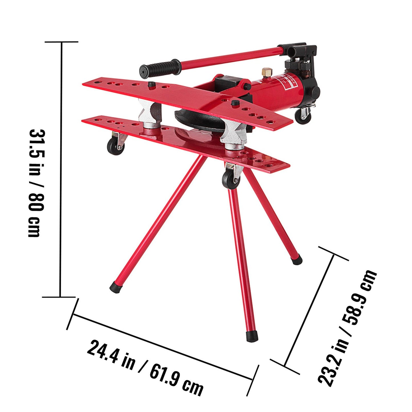 VEVOR Manual Pipe Bender Plumbers Tool 16T, Pipe Bending Machine 1/2-2 Inch, Pipe Bending Pipe Bending Machine Ø22mm-Ø60mm, Bender Tube Bender Machine Tube Bender for Heating and Piping Construction