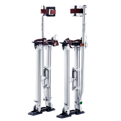 VEVOR Drywall Stilts, 24''-40'' Adjustable Aluminum Tool Stilts with Protective Knee Pads, Durable and Non-Slip Work Stilts for Sheetrock Painting, Walking, Taping, Silver