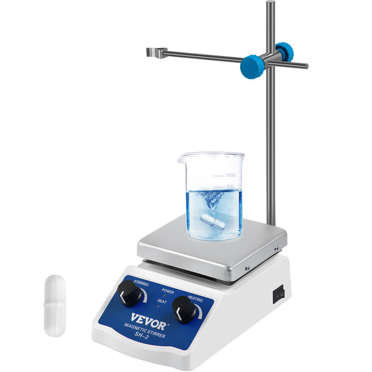 VEVOR Magnetic Stirrer Magnetic Stirrer Plate Magnetic Plate Aluminum Panel Magnetic Stirrer Hot Plate Magnetic Plate with 1 inch Stirr Bar Magnetic Stirrer Mixer (12*12)