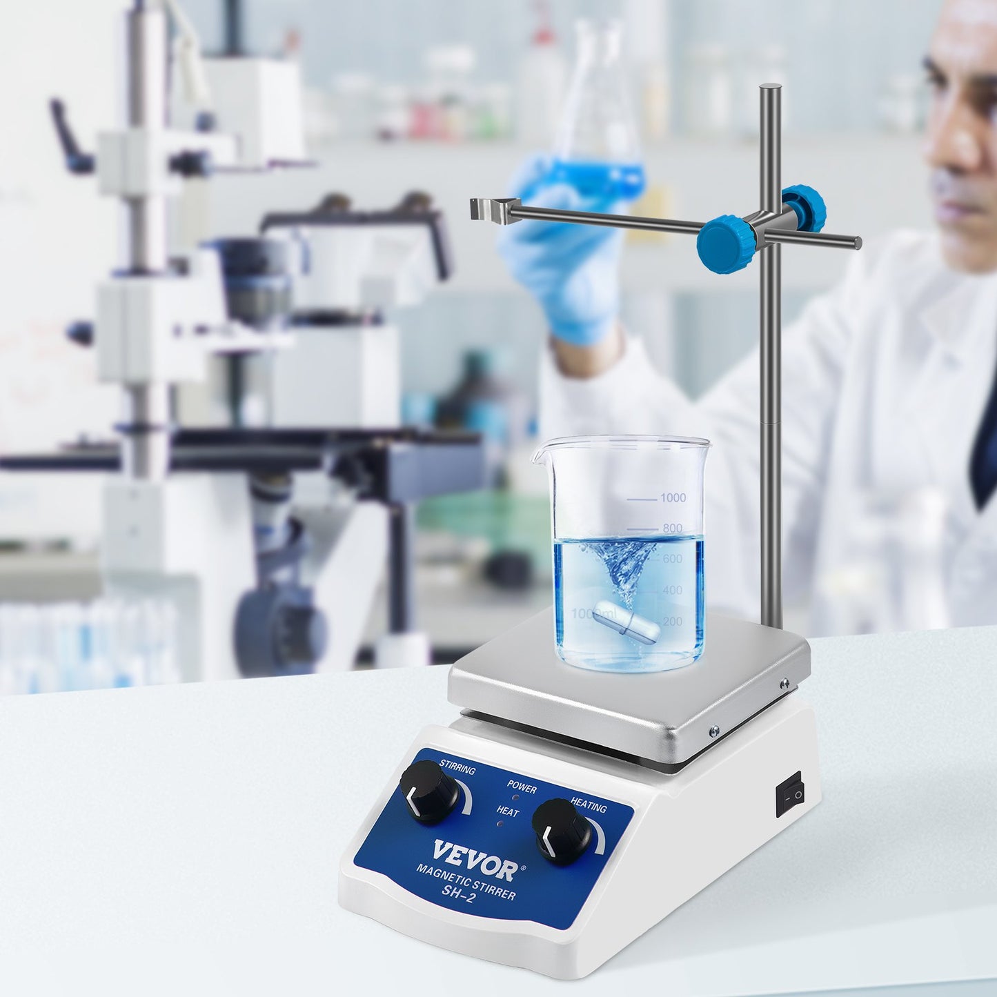 VEVOR Magnetic Stirrer Magnetic Stirrer Plate Magnetic Plate Aluminum Panel Magnetic Stirrer Hot Plate Magnetic Plate with 1 inch Stirr Bar Magnetic Stirrer Mixer (12*12)