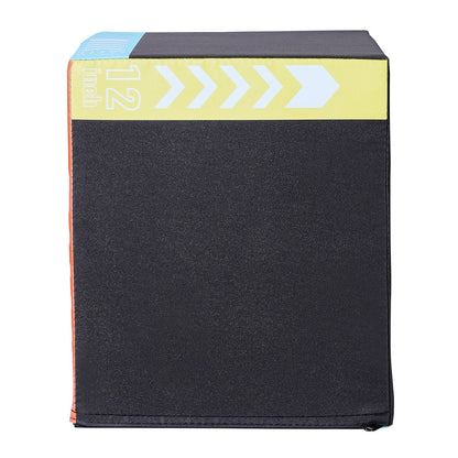 VEVOR 3 in 1 Plyometric Jump Box, 16/14/12 Inch Cotton Plyo Box, Platform & Jumping Agility Box, Anti-Slip Fitness Exercise Step Up Box for Home Gym Training, Conditioning Strength Training, Black