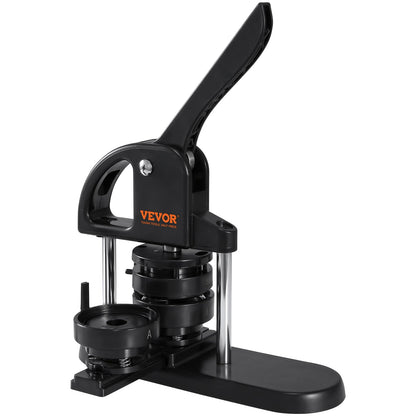 VEVOR Button Maker Machine, 1/1.25/2.28 inch(25/32/58mm) 3-in-1 Pin Maker, Installation-Free Badge Punch Press Kit, Button Making Supplies with 300pcs Button Parts, Circle Cutter, Magic Book
