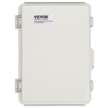VEVOR Outdoor Electrical Junction Box, 430 x 330 x 180 mm, ABS Plastic Electrical Enclosure Box with Hinged Cover Stainless Steel Latch, IP67 Dustproof Waterproof for Outdoor Electrical Projects, 17 x 13 x 7 inch