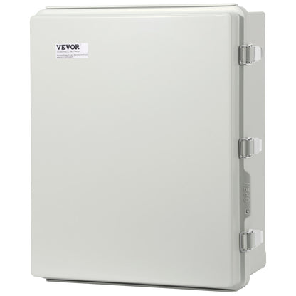 VEVOR Outdoor Electrical Junction Box, 530 x 430 x 200 mm, ABS Plastic Electrical Enclosure Box with Hinged Cover Stainless Steel Latch, IP67 Dustproof Waterproof for Outdoor Electrical Projects, 21 x 17 x 8 inch
