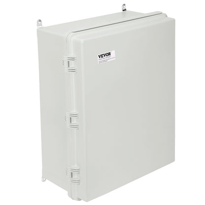 VEVOR Outdoor Electrical Junction Box, 530 x 430 x 200 mm, ABS Plastic Electrical Enclosure Box with Hinged Cover Stainless Steel Latch, IP67 Dustproof Waterproof for Outdoor Electrical Projects, 21 x 17 x 8 inch