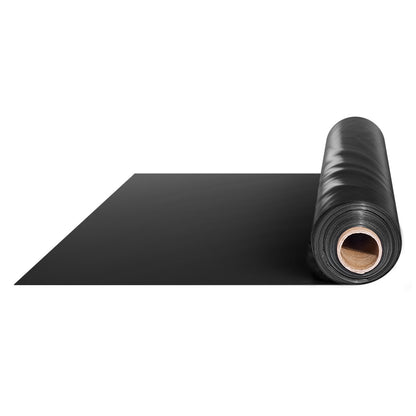 VEVOR 6Mil Plastic Sheeting Roll 24 x 100 FT Heavy Duty Polyethylene Black