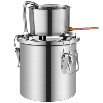 VEVOR Moonshine Still Water Alcohol Distiller 3Gal w/ Water Pump Stainless Steel