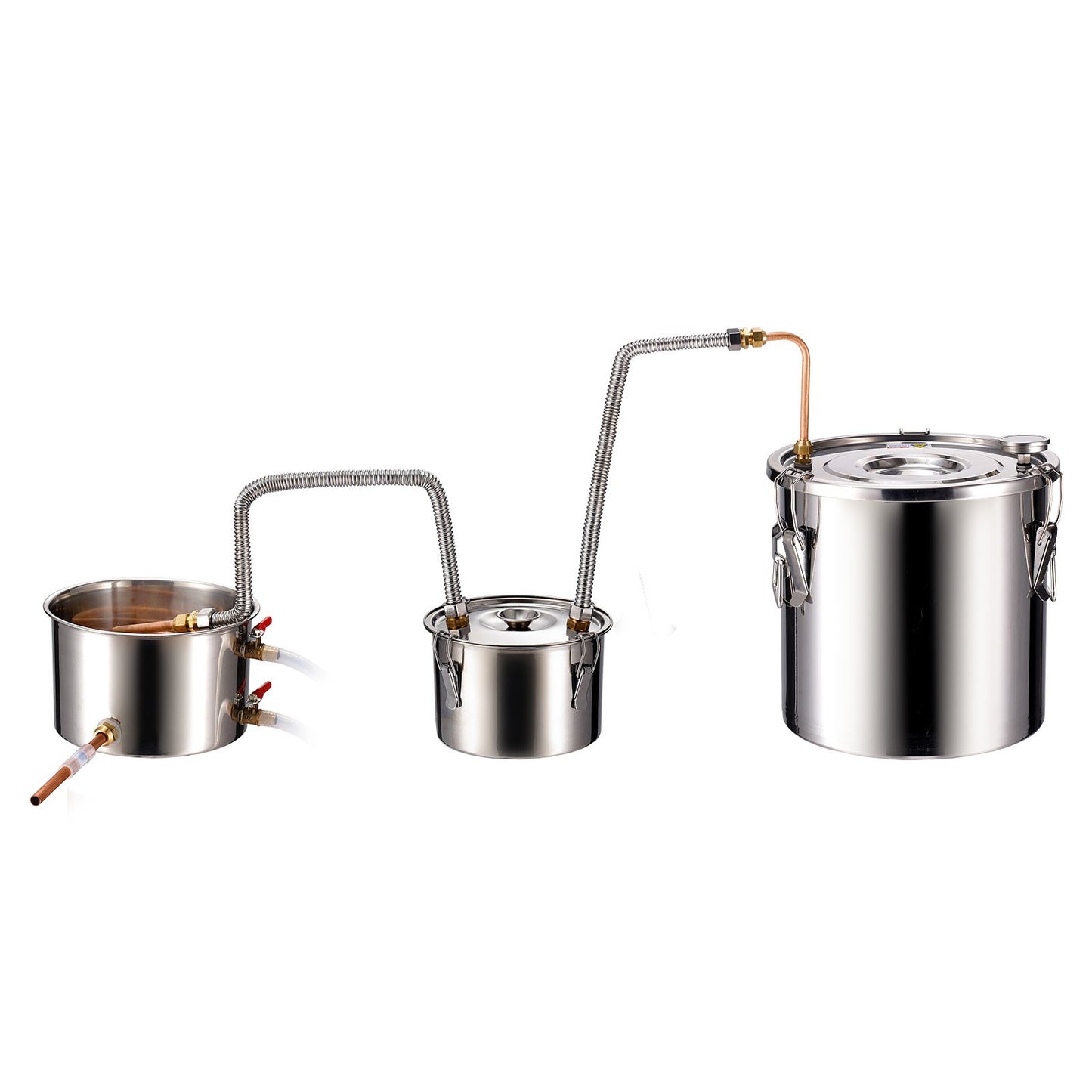 VEVOR Moonshine Still Water Alcohol Distiller 5Gal w/Thumper Keg & 8W Water Pump