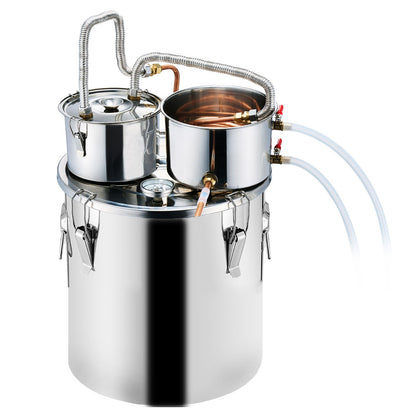 VEVOR Moonshine Still Water Alcohol Distiller 8Gal w/Thumper Keg & 8W Water Pump
