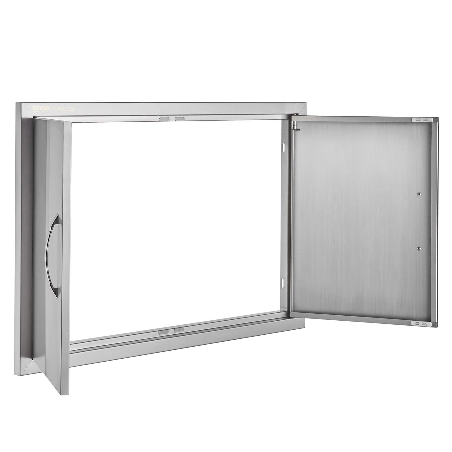 VEVOR BBQ Access Door, 838x558 mm Double Outdoor Kitchen Door, Stainless Steel Flush Mount Door, Wall Vertical Door with Handles, for BBQ Island, Grilling Station, Outside Cabinet