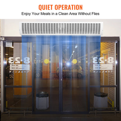 VEVOR 1.5m Commercial Indoor Air Curtain Super Power 2 Speeds 3566m³/h, UL Certified Wall Mounted Air Curtains for Doors, Indoor Over Door Fan with Heavy Duty Limit Switch, Easy-Install Unheated
