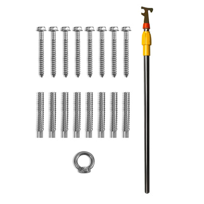 VEVOR Attic Ladder Telescoping, 158.76kg Capacity, 100cm x 59.94cm,Multi-Purpose Aluminium Extension, Lightweight and Portable,Fits298.7cm-320.04cmCeilingHeights,Convenient Access to Your Attic Standa