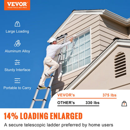 VEVOR Telescoping Ladder Aluminum Extension Step 3.2 m Multi-purpose Portable