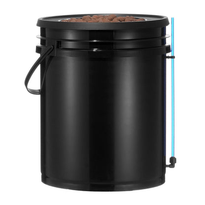 VEVOR RDWC Hydroponics Grow System, Hydroponic Growing Kit with Top Drip, Recirculating Deep Water Culture 4 Buckles and 1 Reservoir, with Air Pump and Water Level Device for Leafy Vegetables