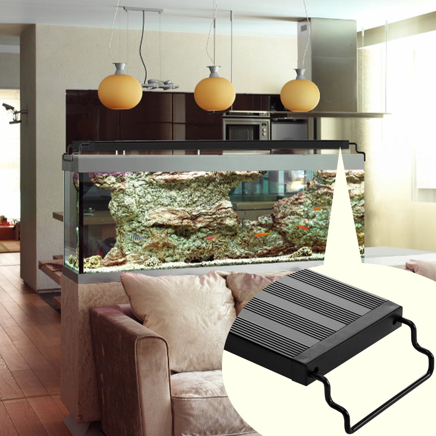 VEVOR Aquarium Light 26W Full Spectrum Aquarium LED Lights for 36"-42" Fish Tank
