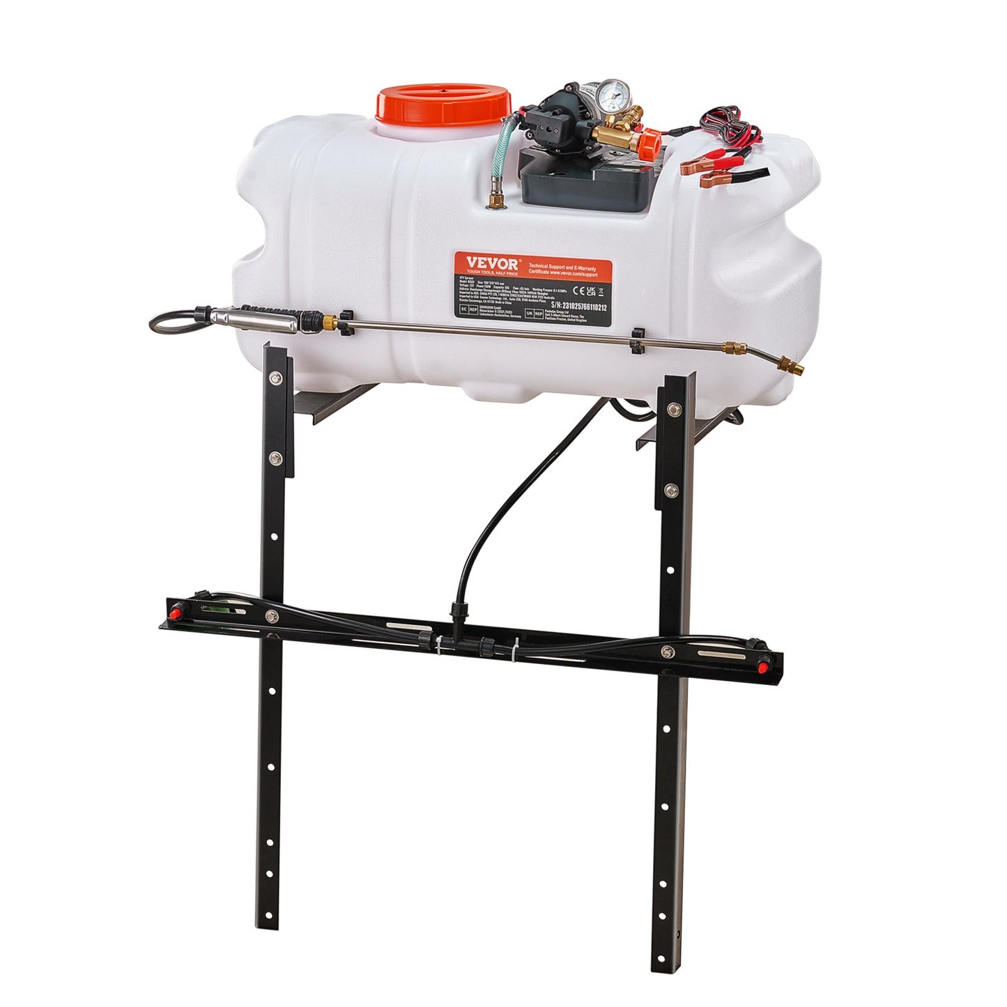 VEVOR ATV Sprayer 60 L/15.9 Gal ATV/UTV Spot Sprayer with A Nozzle Boom 1.9 GPM