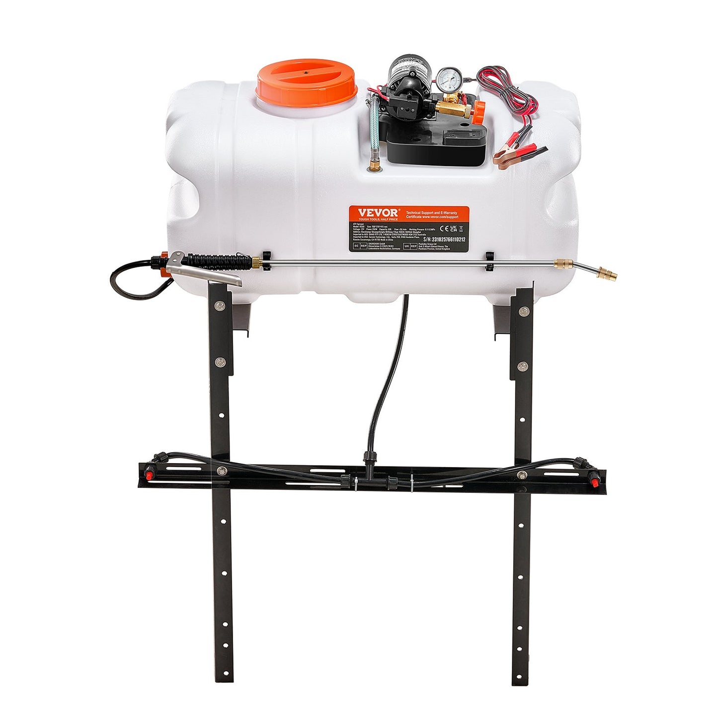 VEVOR ATV Sprayer 60 L/15.9 Gal ATV/UTV Spot Sprayer with A Nozzle Boom 1.9 GPM
